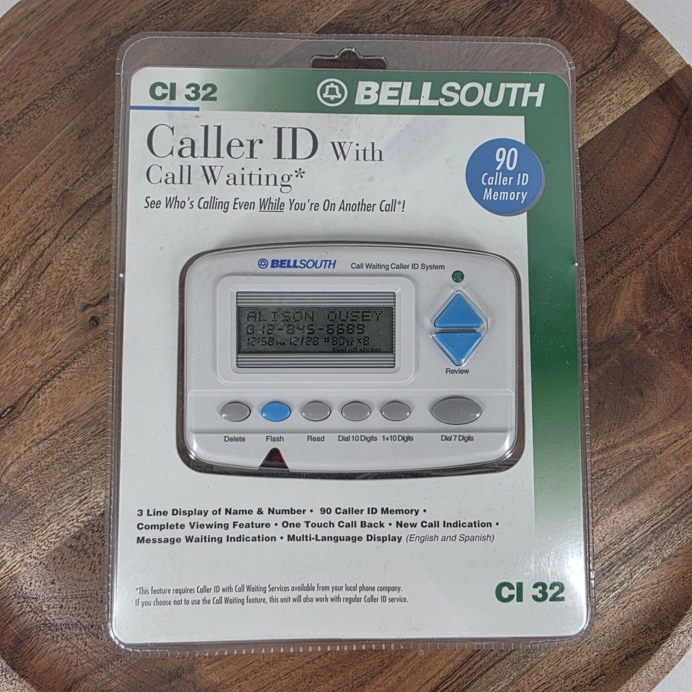 Bell South CI 32 Caller ID with Call Waiting 90 CALLER ID memory Brand New
