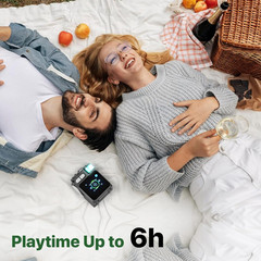 Mini Bluetooth Speaker, Smart Wireless Portable Speaker with Touchscreen, Loud H