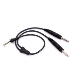 Original Bose X Aviation Headset Stereo Cable Double Plug 6.3mm & 5.2mm Jack