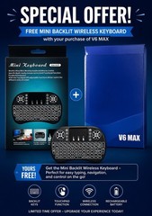 vseebox v6 max/ Free Backlit Mini Keyboard