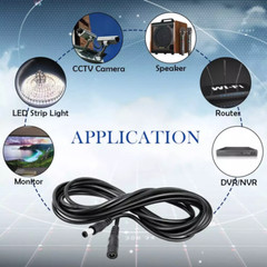 2Pack 16ft 5.5mm x 2.1mm DC Power Extension Cable Male Female Cord for IP Camera