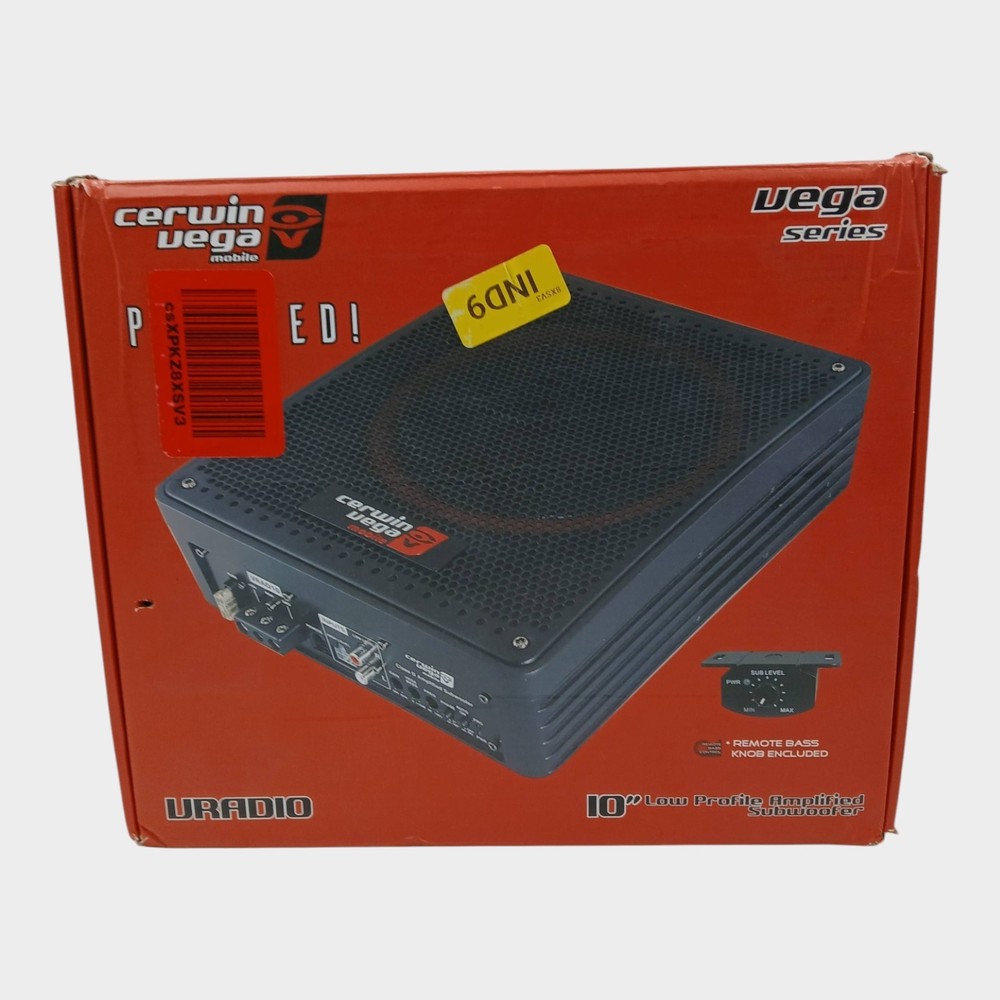 Cerwin Vega VRAD10 10” Powered Active Car Audio Subwoofer 450W Max