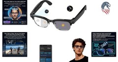 Compatible with Smartphones Smart Glasses 4K Camera Bluetooth Audio AI Recogn…