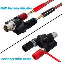 onelinkmore BNC Female to Dual Banana Socket Binding Post RF 5 PCS