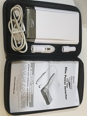 Power Inverter, 100W Output, 5V DC USB Port, Auto and Airplane 12V DC Adapters