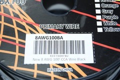 8 gauge awg x 100 ft cca primary wire primary black car auto