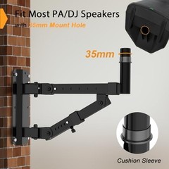Set of 2 Speaker Wall Mount Wall Mounting Brackets