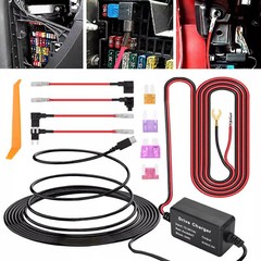 USB C Dash Cam Hardwire Kit For Fuse 12-24V to 5V/2A Type C Port Hard Wire Cable