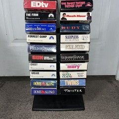 Laserline VHS Tape Tower Rack Holds 50 VHS (TAPES INCLUDED) Plastic VTG Storage