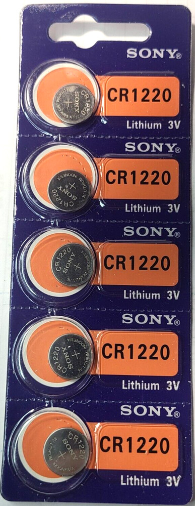 5PK CR1220 SONY MURATA 3V LITHIUM (GREAT EXP 2033) DL1220 ECR1220 FREE SHIP