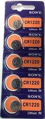 5PK CR1220 SONY MURATA 3V LITHIUM (GREAT EXP 2033) DL1220 ECR1220 FREE SHIP