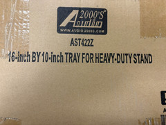 Audio 2000s AST424Z Heavy Duty Tray Standard Speaker Stand 16×10 New Open Box
