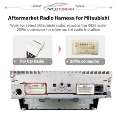 20Pin Aftermarket Android Car Radio Harness Adapter for Mit/Subi/shi 2016