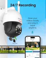 DEKCO 2K WiFi Surveillance Security Camera 1 Count (Pack of 1), 1Pack