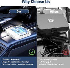 Car CD Player for CD Lovers, Road Trips, Home Listening, AUX & USB Compatible…