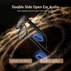 🥇Anti-blue Light Smart Glasses Bluetooth Call Audio Open Ear Headphones w/ Mic*
