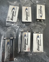 6 Energizer Industrial Lithium 9V Batteries L522, 6LR61, 1604LC Exp 12/35