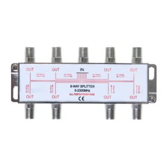 8-Way TV Coaxial Cable Splitter 5-2300MHz For RG6 RG59 TV Antenna Coax Adapter