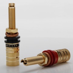 4Pcs HiFi Speaker Binding Post Gold Plated Audio Jack Sockets Plug Terminals