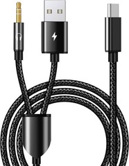 USB C to 3.5mm Aux Audio Cable with Charging, 2 in 1 USB C to 3.5mm Car Stere…
