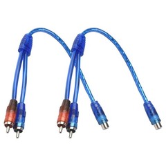 2x RCA Y Splitter Audio Jack Cable Adapter 1 Female to 2 Male – 1Male to 2Female