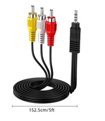 Av Cable, 3.5mm to RCA AV Output Cable for TV, Smartphones,MP3, ,Speakers,Hom…