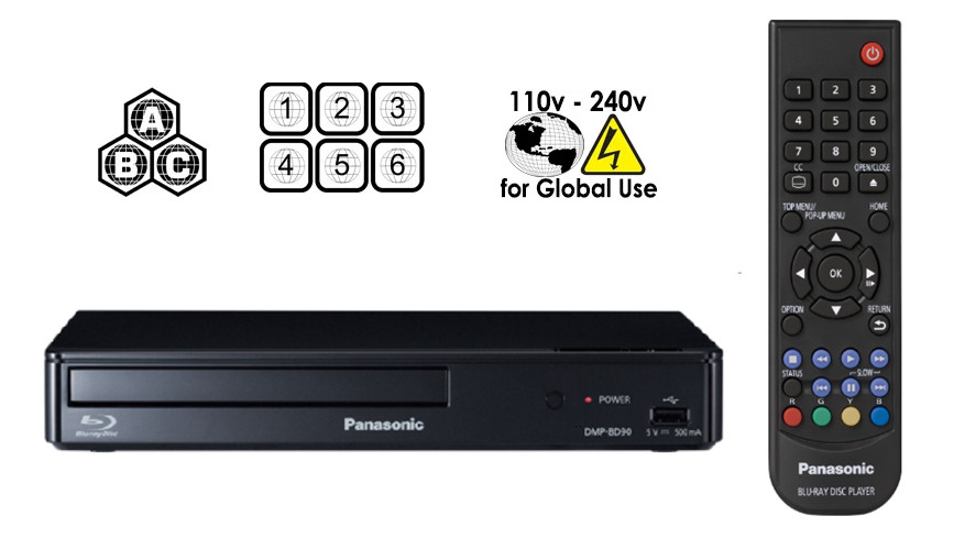 Panasonic DMP-BD Region Free Blu-ray player Multi Region Code Free ( ABC ) (0-8)