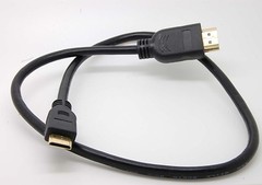 0.5m 1.5 Ft Short Mini HDMI Type C to HDMIType A Cable adapter For HDTV Camera