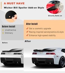Rear Wickerbill Spoiler Compatible with 2014-2015 Chevy Camaro 5th Generation