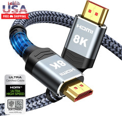 8K 10K 4K HDMI Cable 48Gbps 6.6FT/2M, Certified Ultra High Speed 2.1 HDMI Cable