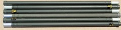 6 Each 4 Ft Used Military Ribbed Aluminum Camo Mast Stacking Poles 100% Tested