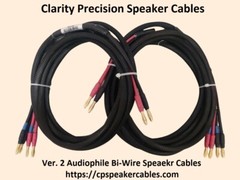 Clarity Precision Ver. 2 Bi-Wire Audiophile Speaker Cables – Handmade In USA