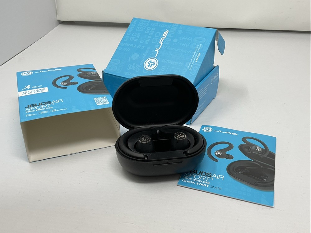 JLab JBuds Air Sport Wireless Earbuds White, 40+ Hours Playtime, Bluetooth