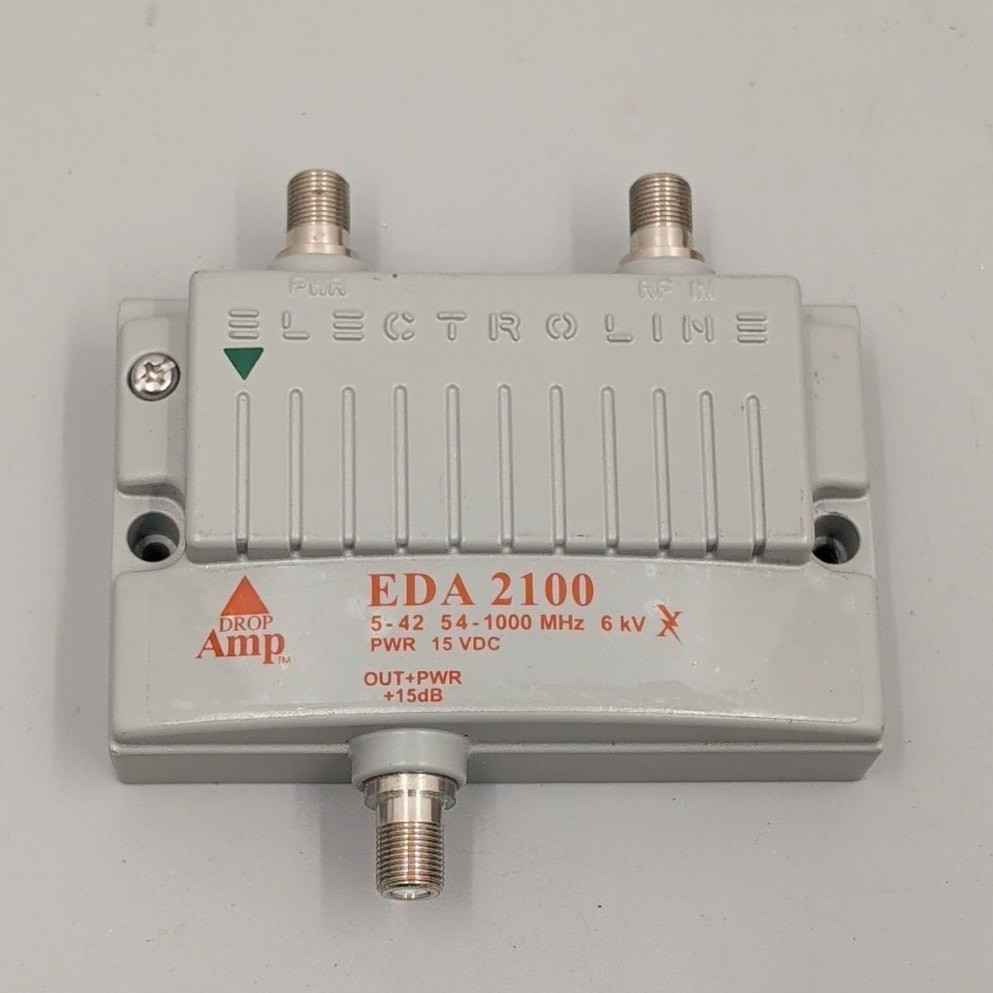Electroline EDA2100 1-port Low Noise CATV Amplifier +15dB