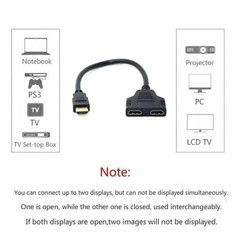4K HDMI Cable Splitter Adapter 2.0 Converter 1 In 2 Out 1 Male to 2 Female lot