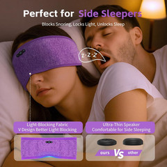 Sleep Headphones Bluetooth 6.0 Headband, 3-IN-1 Sleeping Headband Headphones for