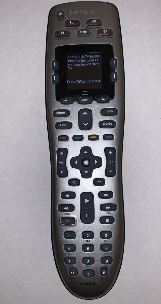 Logitech Harmony 650 Remote Control IR All-in-One Universal OEM Genuine 8-Device