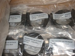 LOT of 20 HDMI 6FT CABLE 24K GOLD PLATED 4K TRIPLE SHIELD ARC Type A-Type A