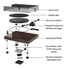 Fluance Reference High Fidelity Vinyl Turntable Record Player Ortofon Cartridge