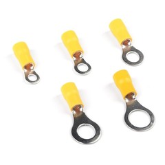YELLOW Guage 12-10 Wire Ring Terminals Electrical Vinyl Connectors Assortment