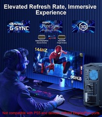 Displayport 1.4 to HDMI 2.1 Adapter 8K@60Hz/4K@120Hz Unidirectional DP Male