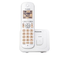 Panasonic KX-TGC200W Cordless Phone White Call Block Speakerphone 1 Handset