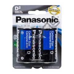 2x Panasonic D Batteries Super Heavy Duty Power Carbon Zinc Battery Exp 05/2027