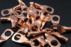 COPPER BATTERY LUGS RING TERMINALS #10 1/4 5/16 3/8 1/2 CRIMP SOLDER AWG LOT