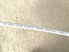 RG6 QUAD SHIELD COAXIAL CABLE WHITE 3GHz 18AWG with f-TYPE COMPRESSION CONNECTOR
