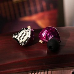 Linsoul KZ ZS10 Pro 4BA+1DD 5Driver In-Ear Monitor Wired Earbuds with Mic Purple