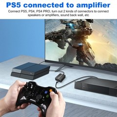 USB2.0 to Optical Toslink 3.5mm Jack Audio Adapter Converter for TV,PS5 Laptop