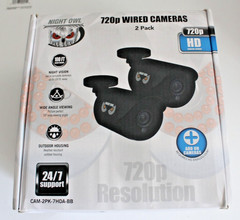 Night Owl CAM-2PK-7HDA-BB 720p HD Black Security Cameras w/ Night Vision Cables