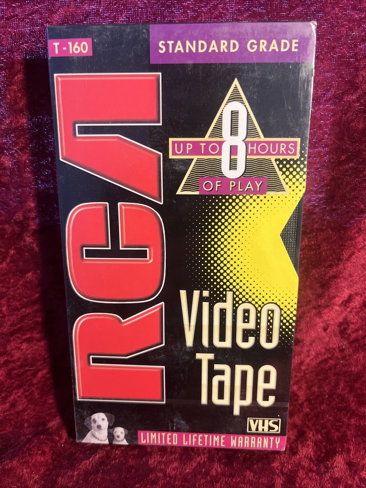 RCA T-160 Blank VHS Standard Grade Video Tape Up to 8 Hours Recording New Sealed