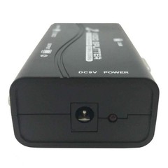 1 PC to 2 Monitor 2 Port VGA SVGA Video LCD Splitter Box Adapter w/ Power Cable